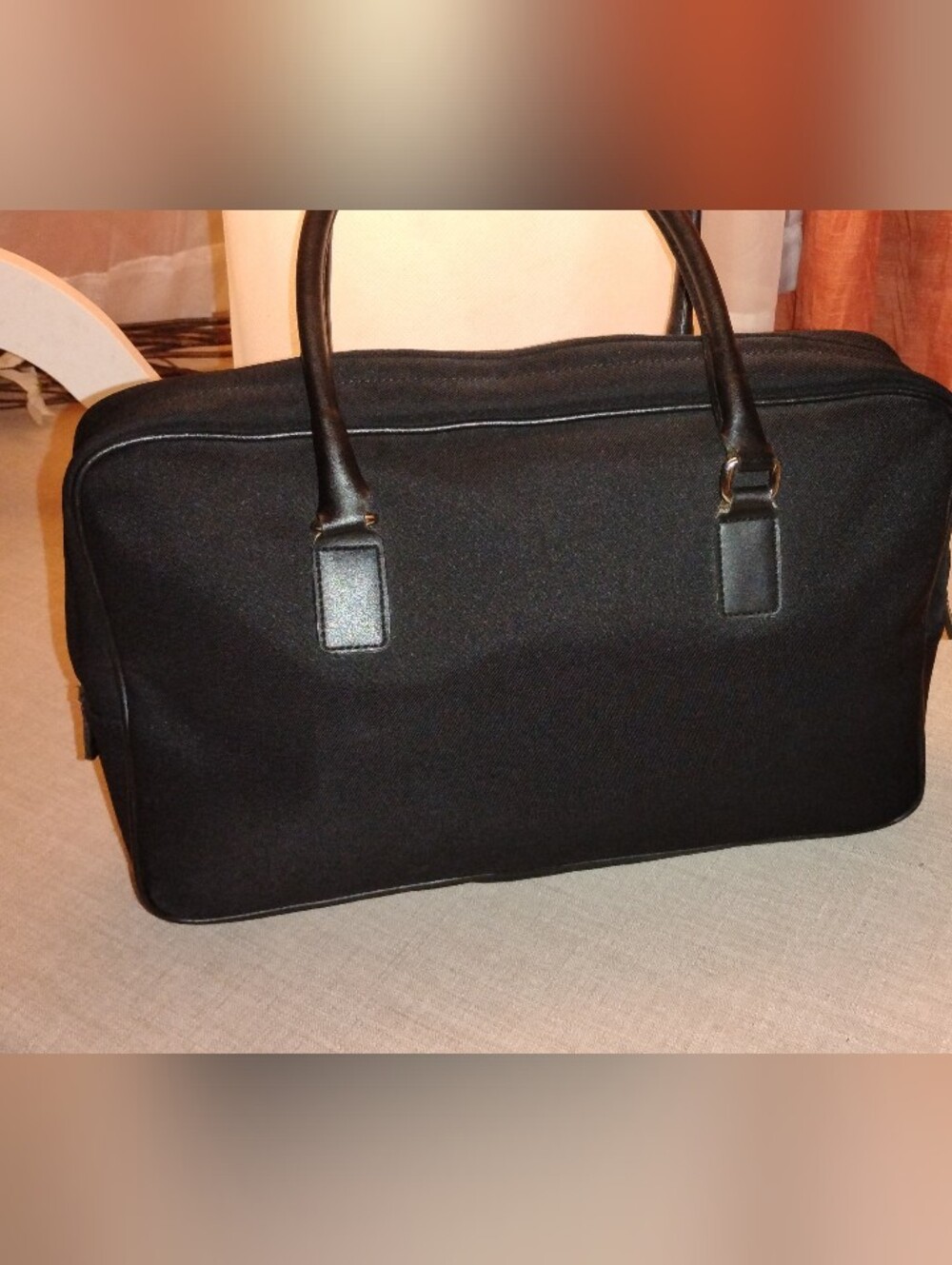 Hillard and Hanson Small Travel Bag. Black Men's Bag